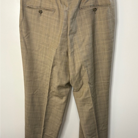 Burberry Tan Windowpane Wool Men's Suit - Picture 12 of 16